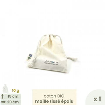 Sac coton C'est dans la Poche . Taille 15 x 20cm . Poids 10g - JOLI MONDE