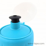 Gourde anti-choc enfant inox 355 ml BLEU Safe Sporter . KID BASIX