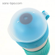 Gourde anti-choc enfant inox 355 ml BLEU Safe Sporter . KID BASIX