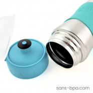 Gourde anti-choc enfant inox 355 ml BLEU Safe Sporter . KID BASIX