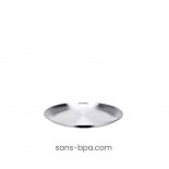 Lot 2 assiettes plates inox 26 cm