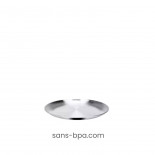Lot 4 assiettes plates inox 23 cm