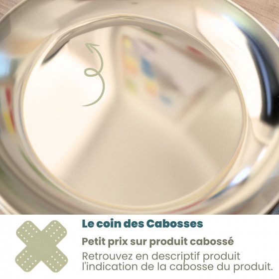 Cabosse - Assiette inox - La P'tite - Joli Monde