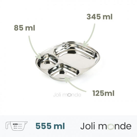 Plateau inox 3 parts - Kids - JOLI MONDE