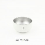 Bol inox coloré double paroi 400 ml CRAIE . diamètre 13 cm