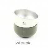 Bol inox coloré double paroi 400 ml CRAIE . diamètre 13 cm