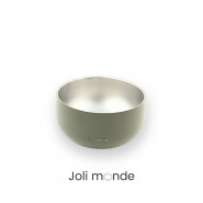 Lot 2 bols inox coloré double paroi 400 ml CRAIE & LICHEN . diamètre 13 cm