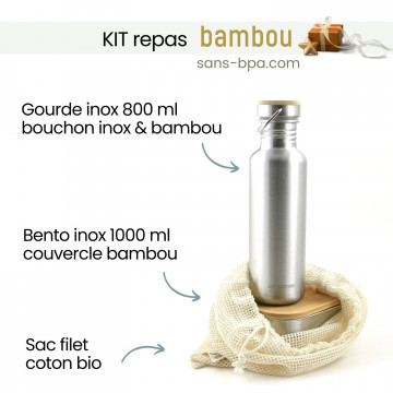 Kit Repas Zéro Déchet - BAMBOU - Joli Monde 2