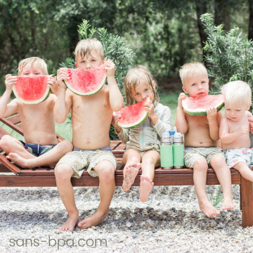 Biberon anti-fuite inox 325 ml - Vert - PURA 2