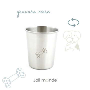 Timbale 180 ml inox gravé TWIST . Coccinelle & Feuille - JOLI MONDE 2
