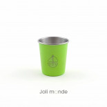 DUO Timbales 180 ml inox coloré . motif gravure BATEAU & blues  - JOLI MONDE
