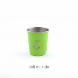DUO Timbales 180 ml inox coloré . motif gravure FUSEE & blues  - JOLI MONDE