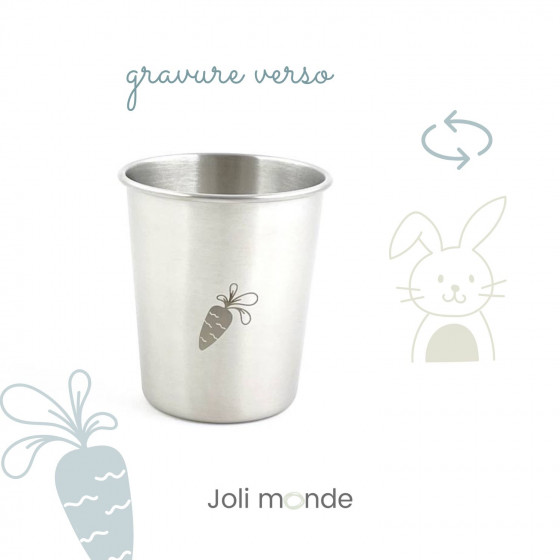 Lot 3 timbales 180 ml inox gravé TWIST . Au jardin . Joli Monde