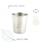 Lot 3 timbales 180 ml inox gravé TWIST . Au jardin . Joli Monde