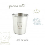 Lot 3 timbales 180 ml inox gravé TWIST . Les P'tits amis . Joli Monde