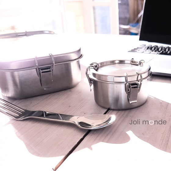 Assortiment 2 boites inox La Bento bambou + inox . 1000ml