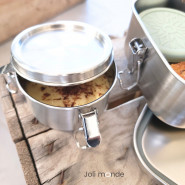 Boite inox étanche 400 ml . La Retro Petite . Diam 10 cm - JOLI MONDE