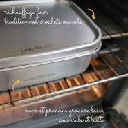 Boite repas PAI . Bento inox 18.5 x 13.5 cm . JOLI MONDE