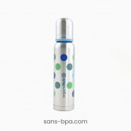 Biberon isotherme Goulot Etroit 270ml POIS BLEU