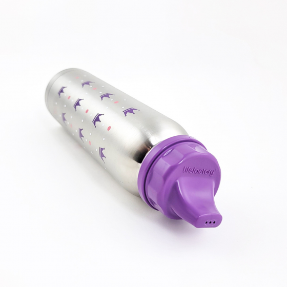 Tasse à boire inox isotherme 270 ml POIS BLEU . Organic Kidz