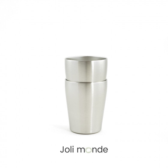La P'tite timbale inox isolé 250ml - JOLI MONDE