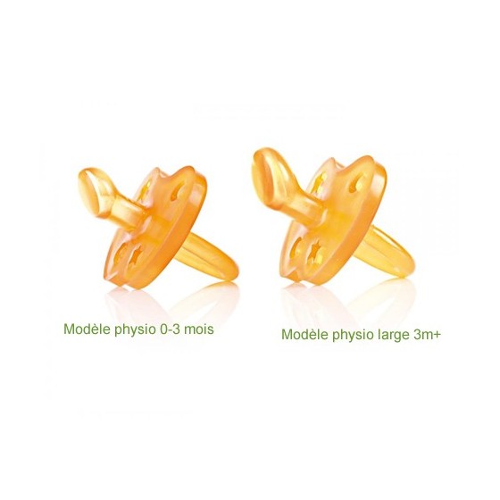 Tétine large Physiologique 3 m+  - LUNE-ETOILE - HEVEA