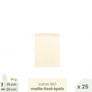 Set 25 sacs coton bio Calendrier Avent . Small 15 x 25 cm