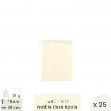 Set 25 sacs coton bio Calendrier Avent . Small 15 x 25 cm 2