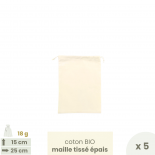 Lot 5 Sacs à vrac Farine & céréales . Small 15 x 25 cm . Joli Monde