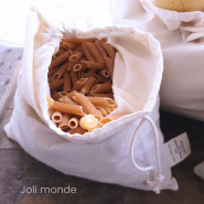 Sac à vrac . maille tissée . MEDIUM 25 x 30 cm - Farines & céréales . Poids 30 g - Joli Monde