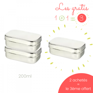 Lot 2 contenants inox Big Mini + 1 GRATUIT