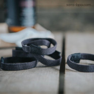 5 élastiques à cheveux BIO zéro plastique - Chocolat Noir