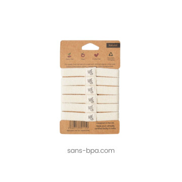 6 élastiques à cheveux BIO zéro plastique - Noir 2