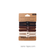 6 élastiques à cheveux BIO zéro plastique - Noir