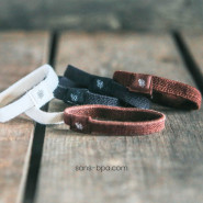 6 élastiques à cheveux BIO zéro plastique - Noir