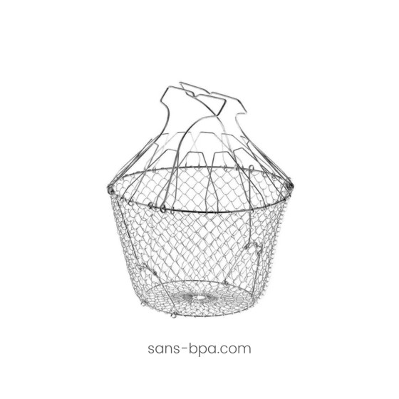 Panier essoreuse à salade inox pliant - COMBRICHON