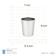 La p'tite timbale inox 180 ml - JOLI MONDE