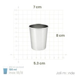 Lot 2 P'tites timbales inox 180 ml - JOLI MONDE
