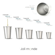 Timbale 300 ml inox . Bottillons