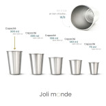 Timbale 300 ml inox . Gravure Voilier . Joli Monde