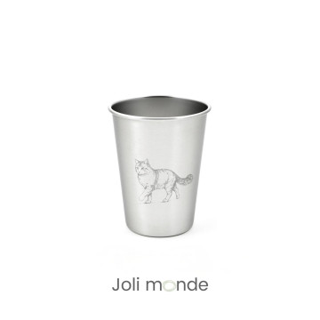 Timbale 300 ml inox . Gravure Gouvernail . Joli Monde