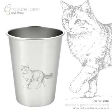 Timbale 300 ml inox . Gravure Gouvernail . Joli Monde 2