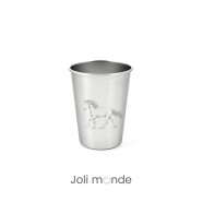Timbale 300 ml inox . Gravure Chat . Joli Monde