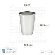 Timbale 300 ml inox . Gravure Mésange . Joli Monde