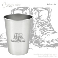 Ensemble 4 timbales 300 ml inox & leur housse . Plein air . Joli Monde