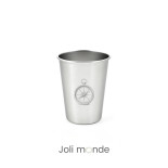 Ensemble 4 timbales 300 ml inox & leur housse . Plein air . Joli Monde