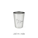 Ensemble 4 timbales 300 ml inox & leur housse . Plein air . Joli Monde