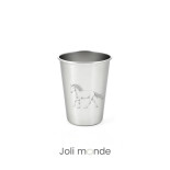 Ensemble 4 timbales 300 ml inox & leur housse . Plein air . Joli Monde