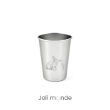 Ensemble 4 timbales 300 ml inox & leur housse . Plein air . Joli Monde