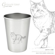 Ensemble 4 timbales 300 ml inox & leur housse . Plein air . Joli Monde